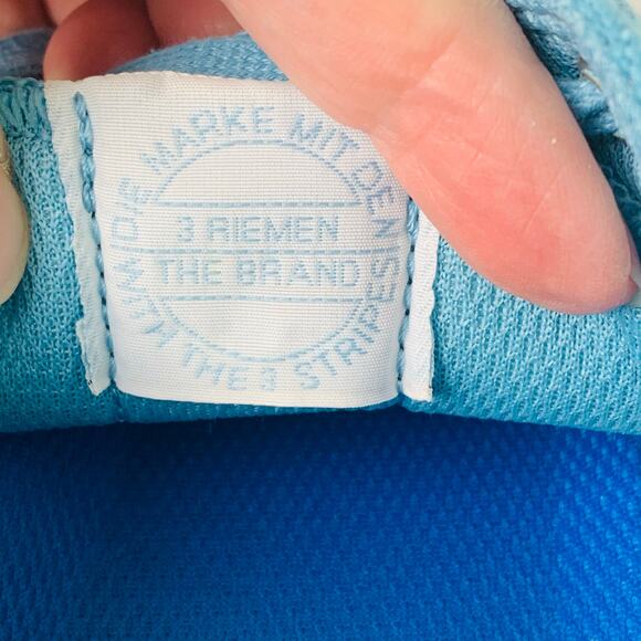 Adidas Nizza Low Sneakers Turquoise Blue Canvas White Stripe Shoes Sz 13 Casual main image 5